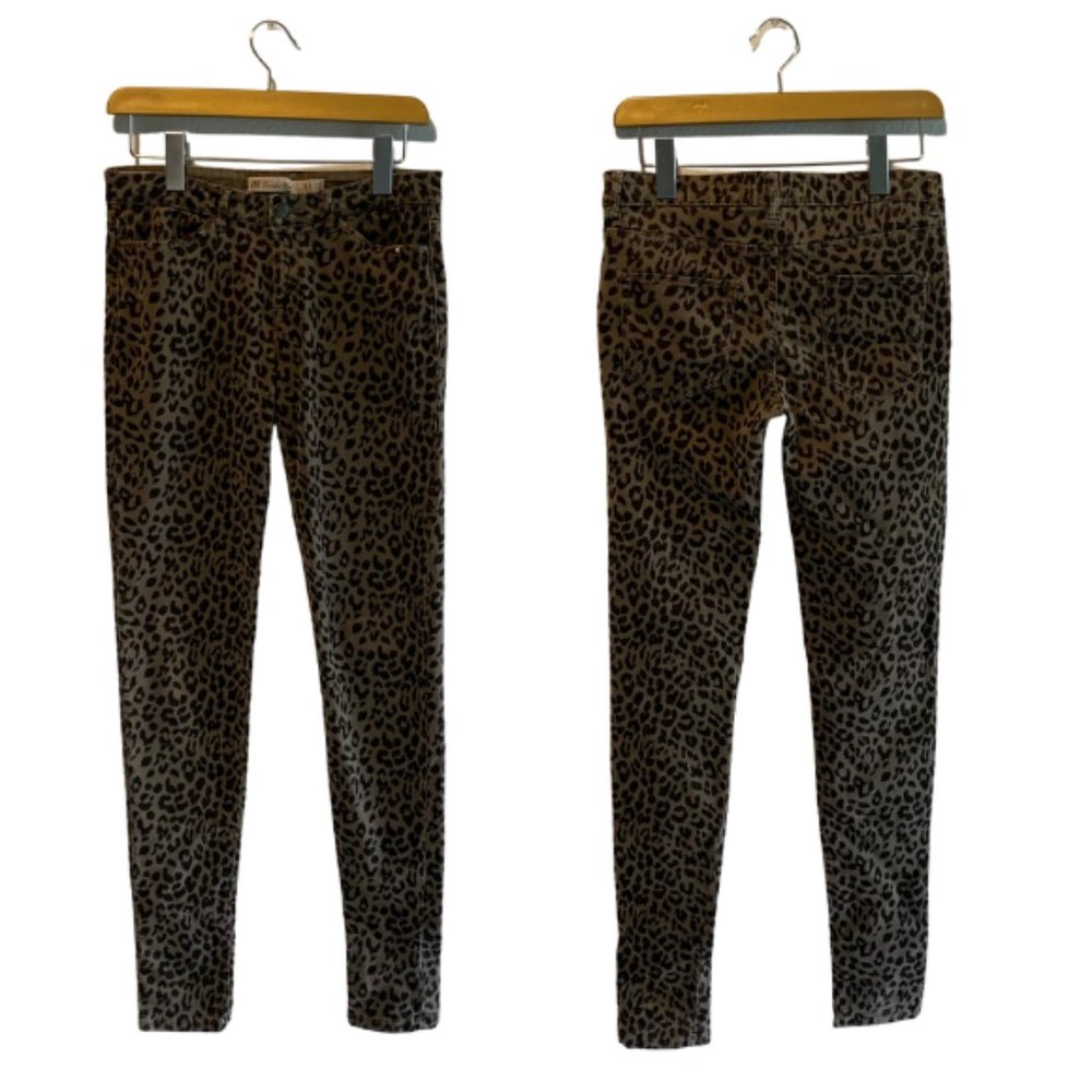 TRF Bremium Wash Zara Brown Leopard  Women Jeans Size 6